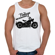PRINTFASHION Motorcycle - Férfi atléta - Fehér atléta, trikó