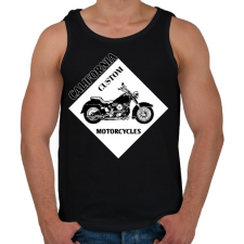 PRINTFASHION motorcycle - Férfi atléta - Fekete atléta, trikó