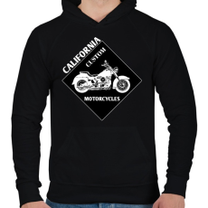 PRINTFASHION motorcycle  - Férfi kapucnis pulóver - Fekete
