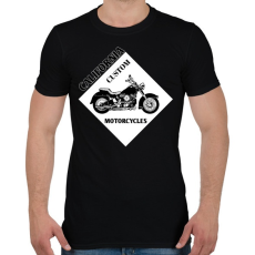 PRINTFASHION motorcycle - Férfi póló - Fekete