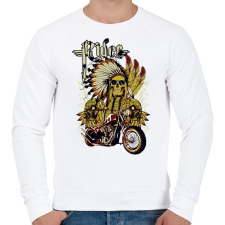 PRINTFASHION motorcycle - Férfi pulóver - Fehér férfi pulóver, kardigán