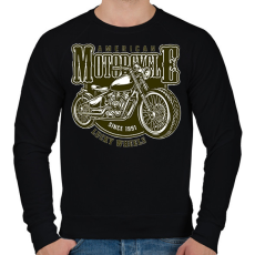 PRINTFASHION Motorcycle  - Férfi pulóver - Fekete