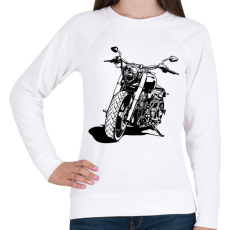 PRINTFASHION Motorcycle - Női pulóver - Fehér