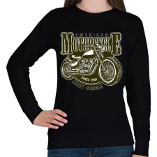 PRINTFASHION Motorcycle  - Női pulóver - Fekete női pulóver, kardigán