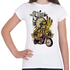 PRINTFASHION motorkerékpár és koponya - Női póló - Fehér női póló