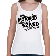 PRINTFASHION Motorod Blokkja, Szíved ritmusa - Női atléta - Fehér női trikó