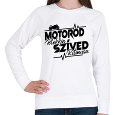 PRINTFASHION Motorod Blokkja, Szíved ritmusa - Női pulóver - Fehér