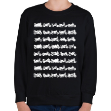 PRINTFASHION motorok sötét pólóra - Gyerek pulóver - Fekete gyerek pulóver, kardigán