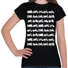 PRINTFASHION motorok sötét pólóra - Női póló - Fekete női póló
