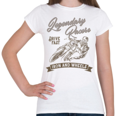 PRINTFASHION Motoros 03 - Legendary Racers - Női póló - Fehér