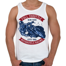 PRINTFASHION Motoros 05 - Full Throttle - Férfi atléta - Fehér