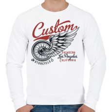 PRINTFASHION Motoros 06 - Pasadena Motorcycles - Férfi pulóver - Fehér