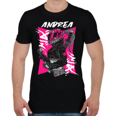 PRINTFASHION motoros Andrea - Férfi póló - Fekete