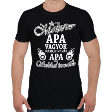 PRINTFASHION Motoros APA - Férfi póló - Fekete férfi póló