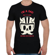 PRINTFASHION Motoros Apa - Férfi póló - Fekete