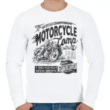 PRINTFASHION Motoros bajnok - Férfi pulóver - Fehér férfi pulóver, kardigán