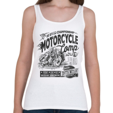 PRINTFASHION Motoros bajnok - Női atléta - Fehér női trikó