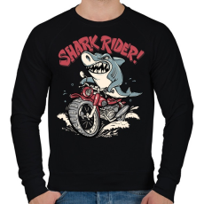 PRINTFASHION Motoros cápa - Férfi pulóver - Fekete