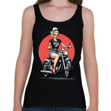 PRINTFASHION Motoros csaj - Női atléta - Fekete női trikó