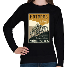 PRINTFASHION Motoros élet - Női pulóver - Fekete
