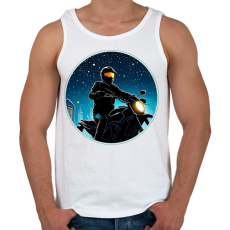 PRINTFASHION Motoros - Férfi atléta - Fehér