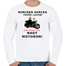 PRINTFASHION MOTOROS - Férfi pulóver - Fehér