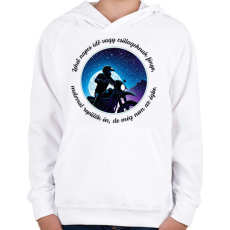 PRINTFASHION Motoros - Gyerek kapucnis pulóver - Fehér