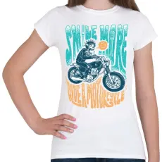 PRINTFASHION Motoros mosoly - Női póló - Fehér