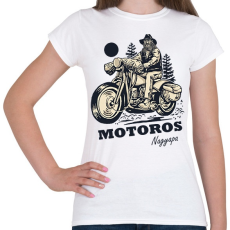 PRINTFASHION Motoros Nagyapa - Női póló - Fehér
