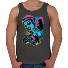 PRINTFASHION Motoros panda - Férfi atléta - Sötétszürke atléta, trikó