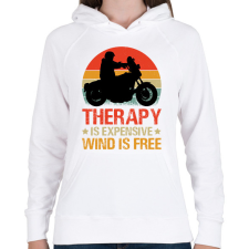 PRINTFASHION motoros póló - Női kapucnis pulóver - Fehér női pulóver, kardigán