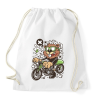 PRINTFASHION Motoros Rágcsávó - Sportzsák, Tornazsák - Fehér