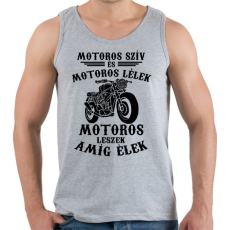 PRINTFASHION Motoros szív, motoros lélek... - Férfi atléta - Sport szürke