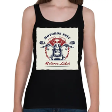 PRINTFASHION Motoros szív, motoros lélek - Női atléta - Fekete