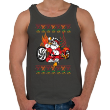 PRINTFASHION Motoros Télapó - Férfi atléta - Sötétszürke atléta, trikó