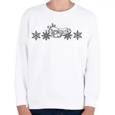 PRINTFASHION motoros téli - Gyerek pulóver - Fehér gyerek pulóver, kardigán
