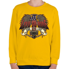 PRINTFASHION Motorozás az életem - Gyerek pulóver - Sárga gyerek pulóver, kardigán
