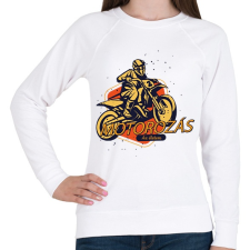PRINTFASHION Motorozás az életem - Női pulóver - Fehér női pulóver, kardigán