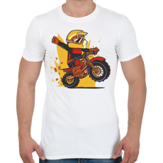 PRINTFASHION Motorozás - Férfi póló - Fehér