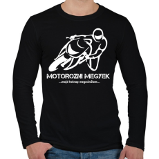 PRINTFASHION MOTOROZNI MEGYEK - Férfi hosszú ujjú póló - Fekete