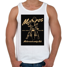 PRINTFASHION Motorozok amíg élek - Férfi atléta - Fehér atléta, trikó