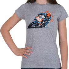 PRINTFASHION Motorsport - Női póló - Sport szürke női póló