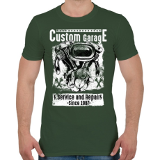 PRINTFASHION Motorszerelő - Férfi póló - Katonazöld