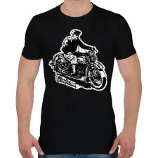 PRINTFASHION Motrocircle vintage - Férfi póló - Fekete férfi póló