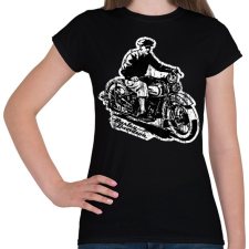 PRINTFASHION Motrocircle vintage - Női póló - Fekete női póló