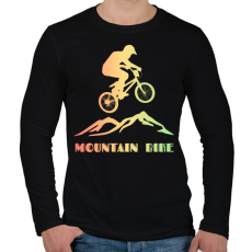 PRINTFASHION mountain bike - Férfi hosszú ujjú póló - Fekete