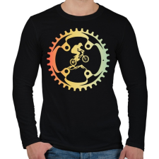 PRINTFASHION MOUNTAIN BIKE - Férfi hosszú ujjú póló - Fekete férfi póló