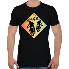 PRINTFASHION MOUNTAIN BIKE - Férfi póló - Fekete férfi póló