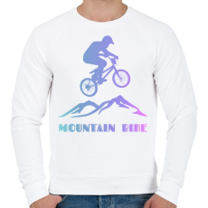 PRINTFASHION mountain bike - Férfi pulóver - Fehér