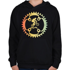 PRINTFASHION MOUNTAIN BIKE - Gyerek kapucnis pulóver - Fekete gyerek pulóver, kardigán